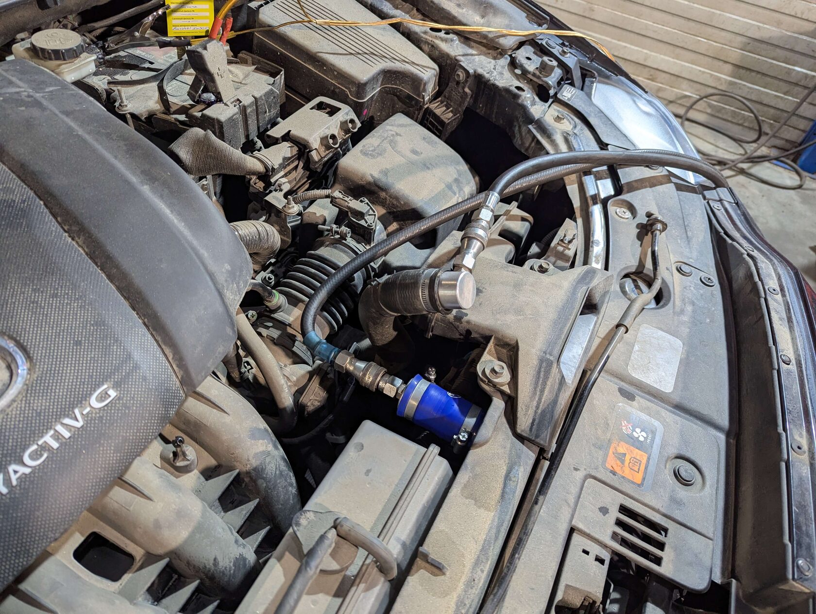 Подключение оборудования для замены антифриза Mazda