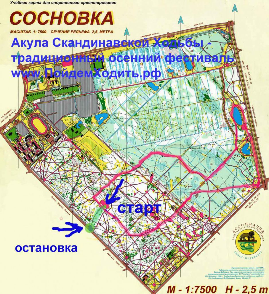 Карта парка сосновка спб для ориентирования