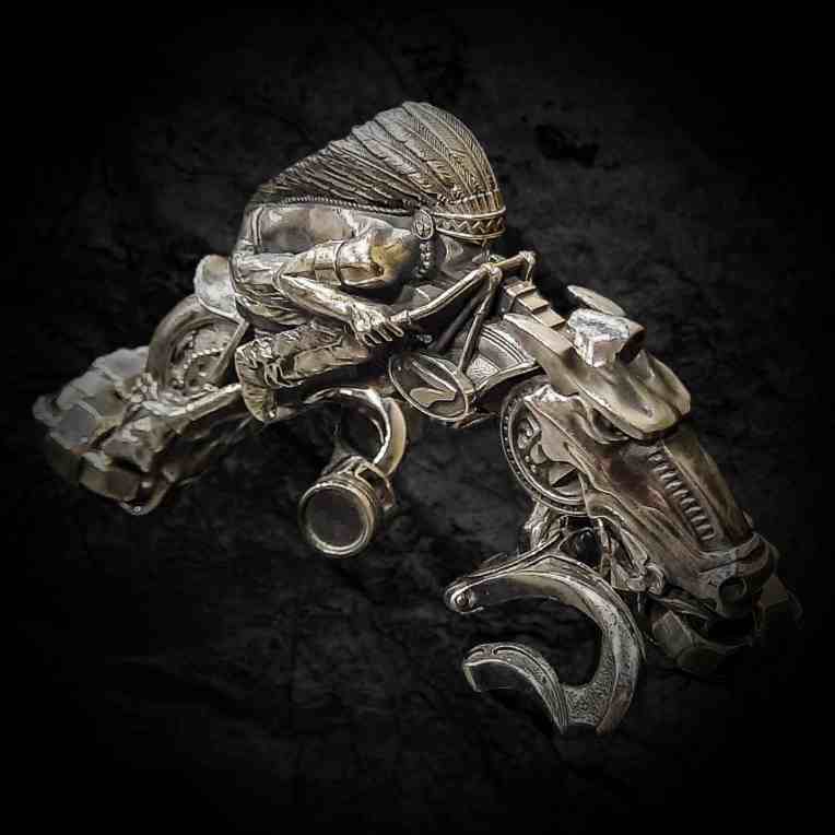 Серебряный браслет, мужской серебряный браслет, брутальный браслет.