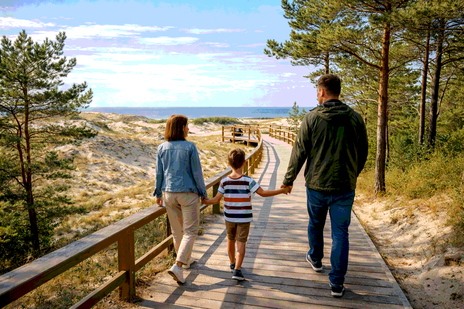 Куршская коса: экотропа по настилам — удобно для семей