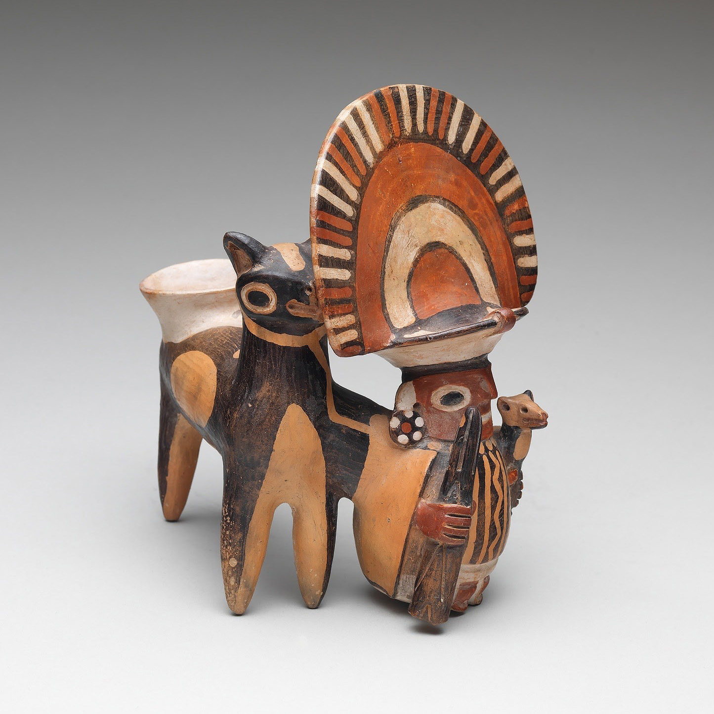 Лама и мужчина, культура Рекуай, 4-7 вв. н.э. Коллекция The Metropolitan Museum of Art.