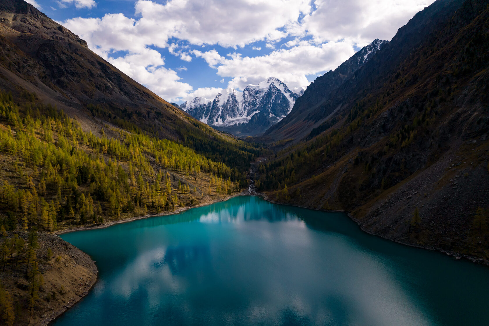 Виды Алтая — долина реки Каим в окрестностях Маральника