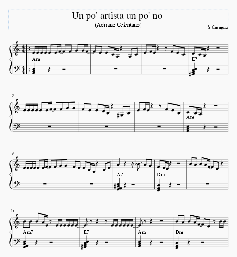 Un po' artista un po' no (Tu Sei Tu)