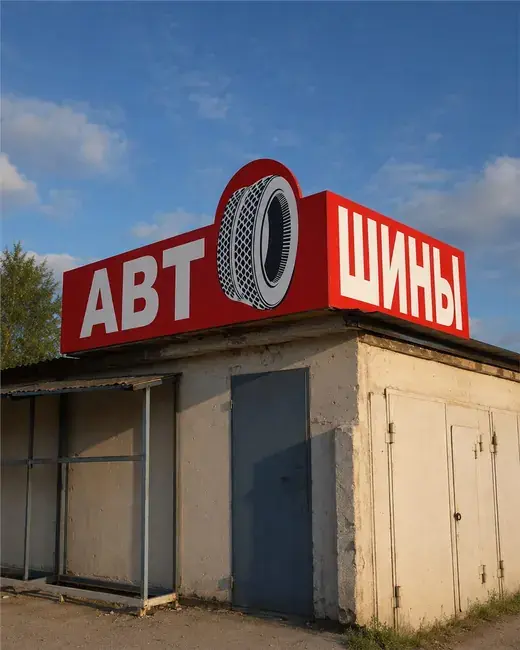 Фасадная вывеска Автошины