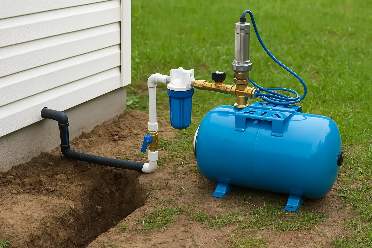 Водопровод в дом из скважины — схема, монтаж и оборудование под ключ