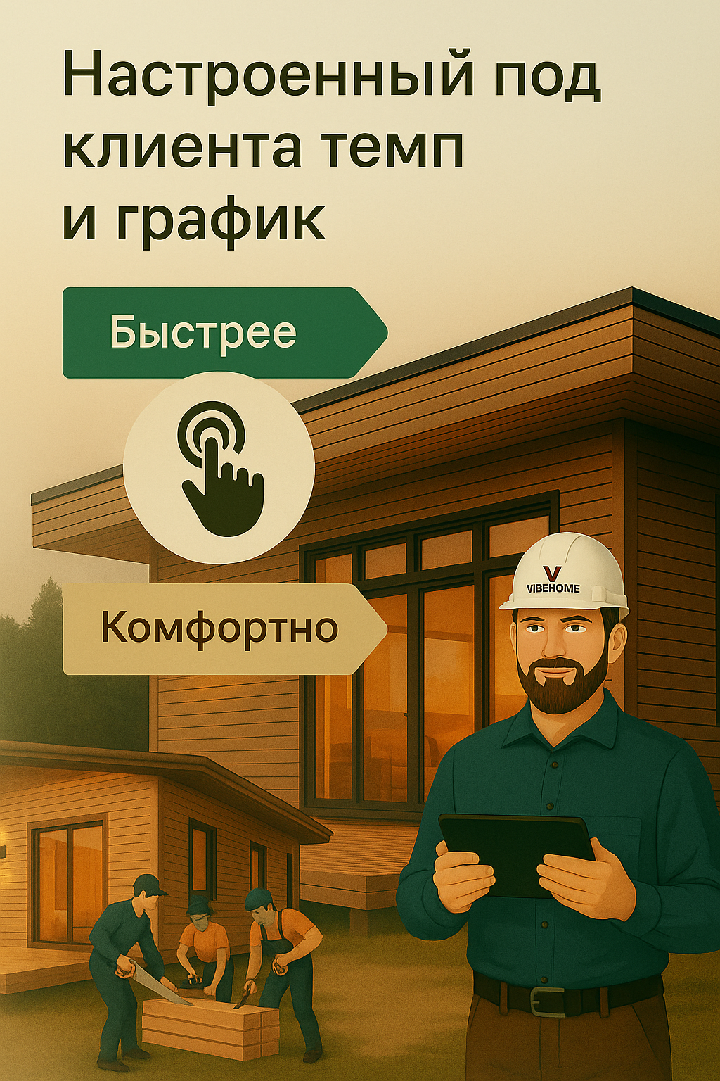 Комфортный темп строительства VIBEHOME