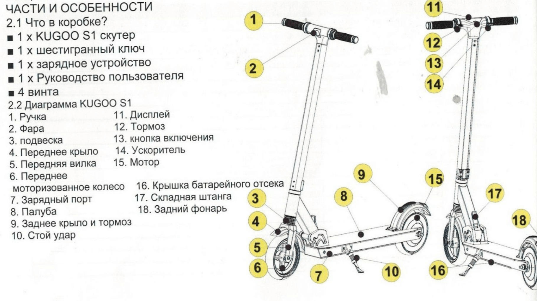 Устройство электросамоката kugoo s3 схема