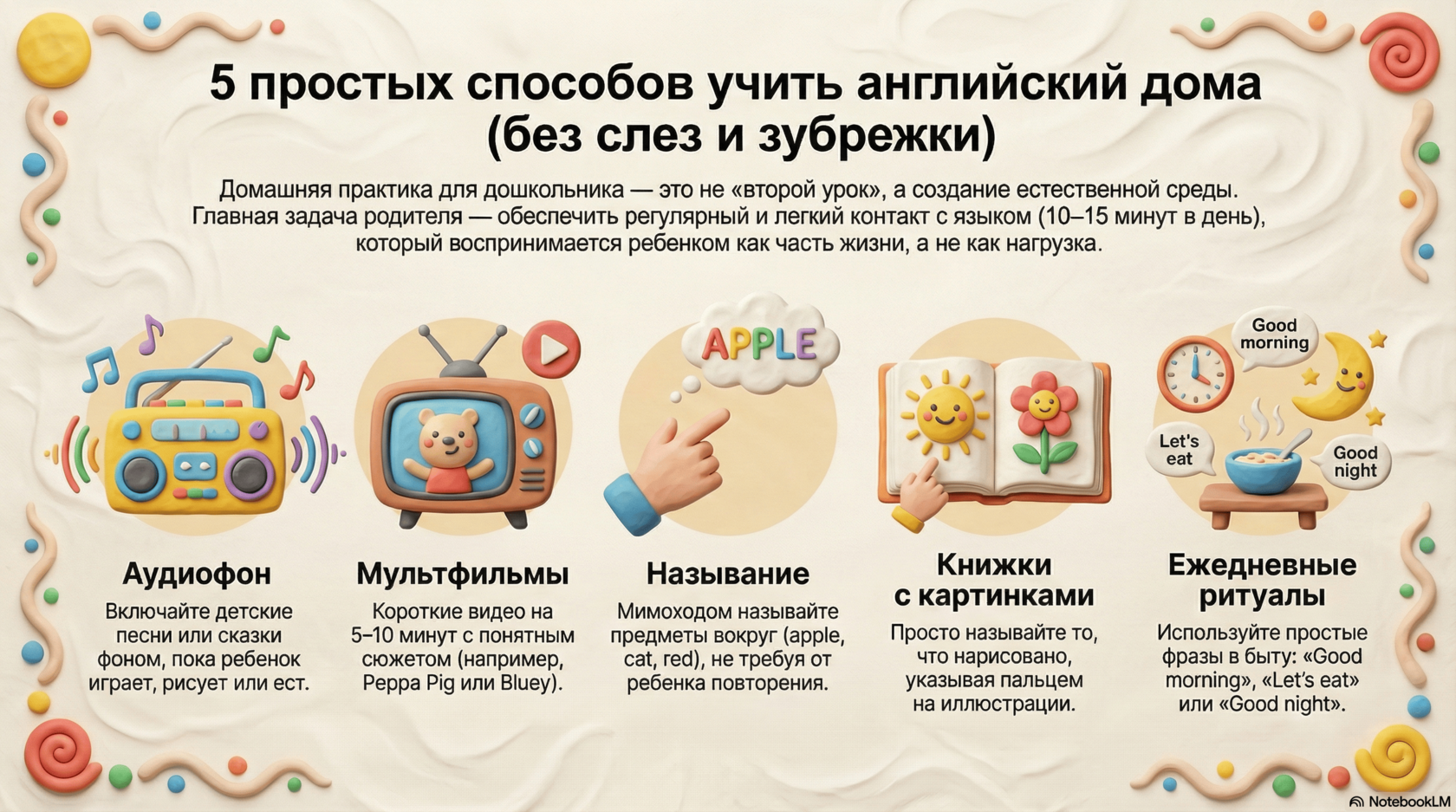 Форматы домашней практики английского для дошкольника