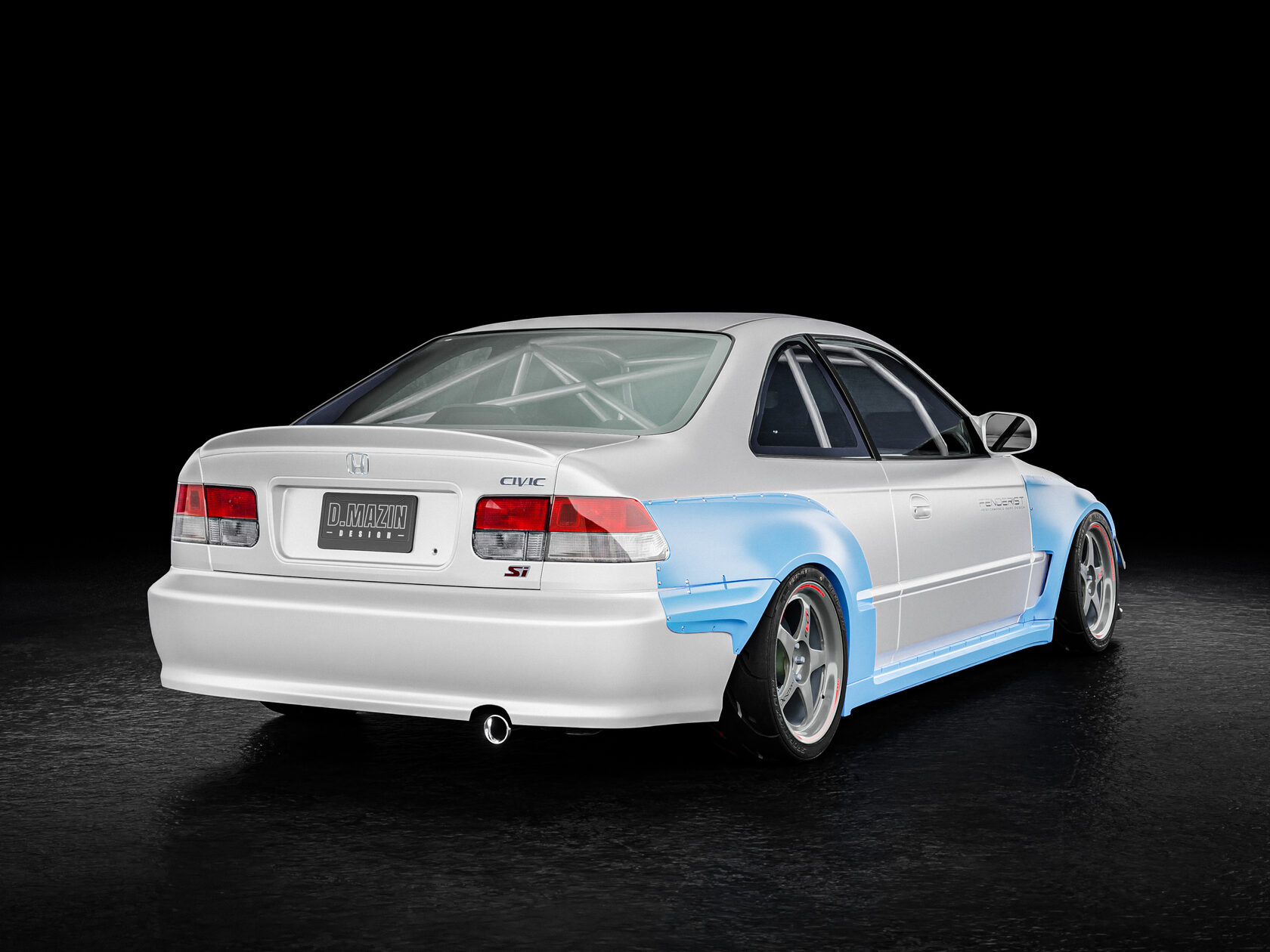 FENDERIST SPEC S Fender Flares set Honda Civic COUPE 9600