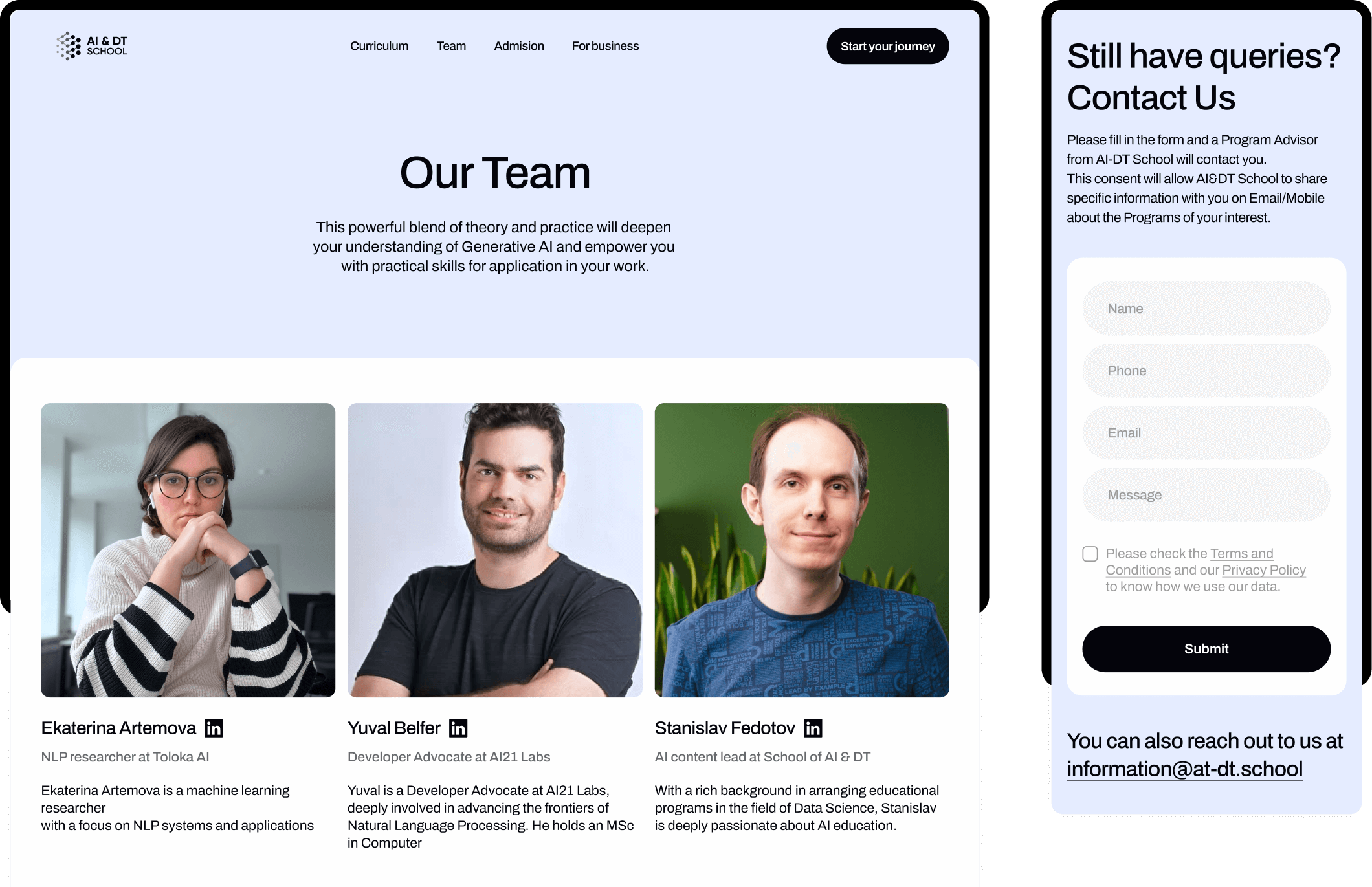 AI&amp;DT Team Page by Curves Digital