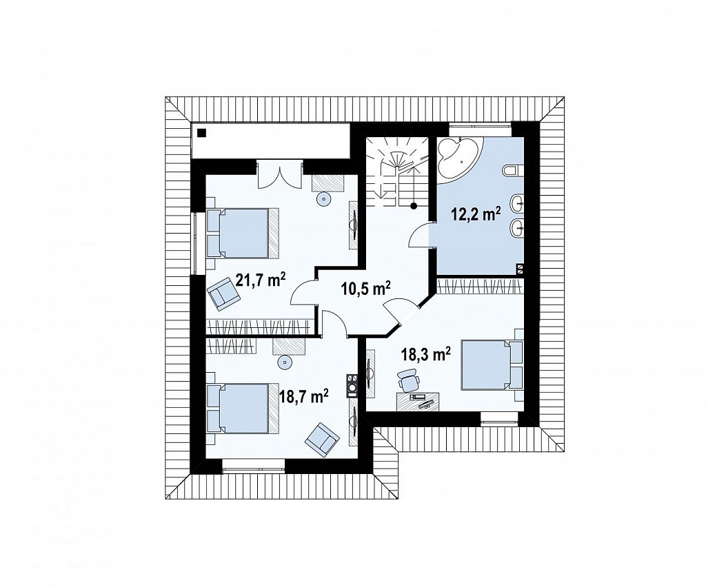 Планировка двухэтажного дома 170 кв.м