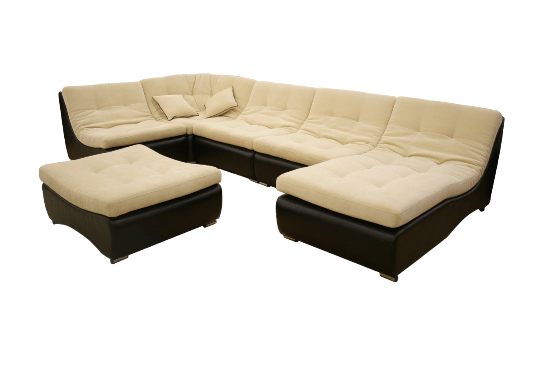 диван модульный угловой двухцветный