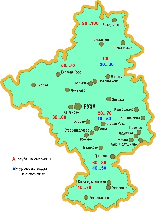 Карта глубин в московской области