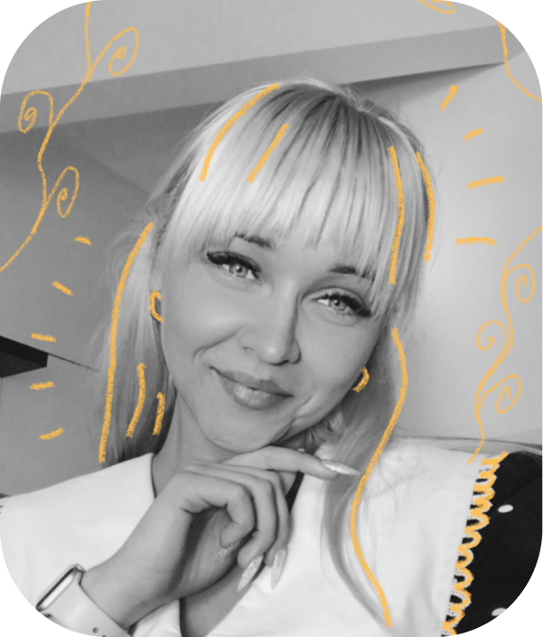 преподаватель учитель китайский язык девушка с нарисованными желтыми элементами