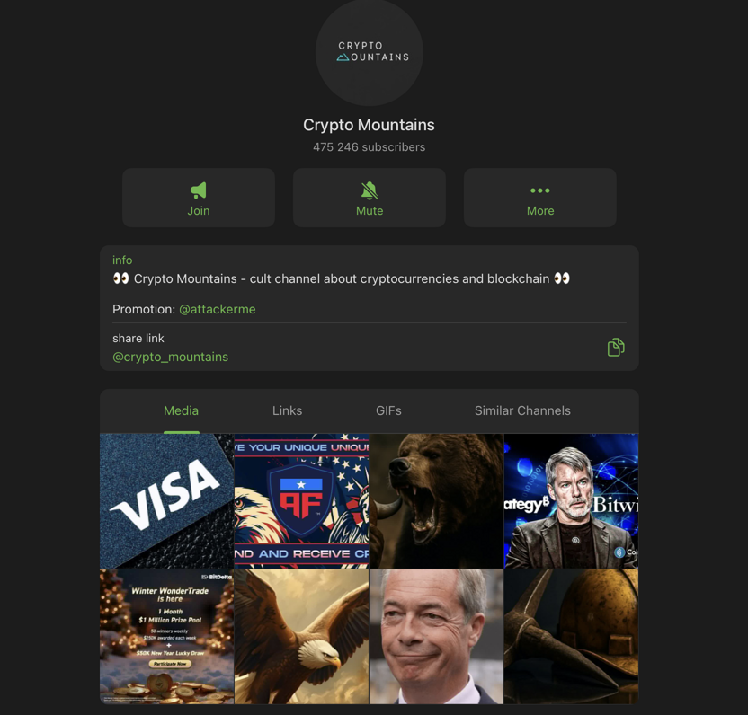 crypto mountains telegram channel