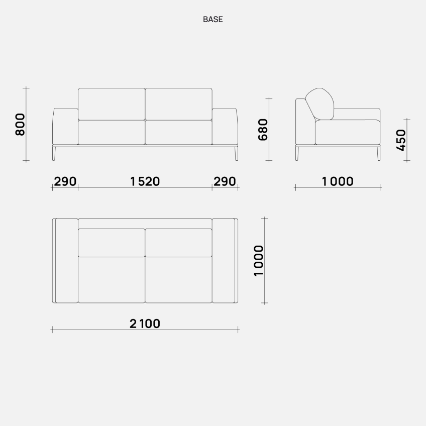 «Современный минималистичный диван Simple Form Still base с оливковой обивкой и металлическими ножками — идеальный выбор для стильной гостиной.