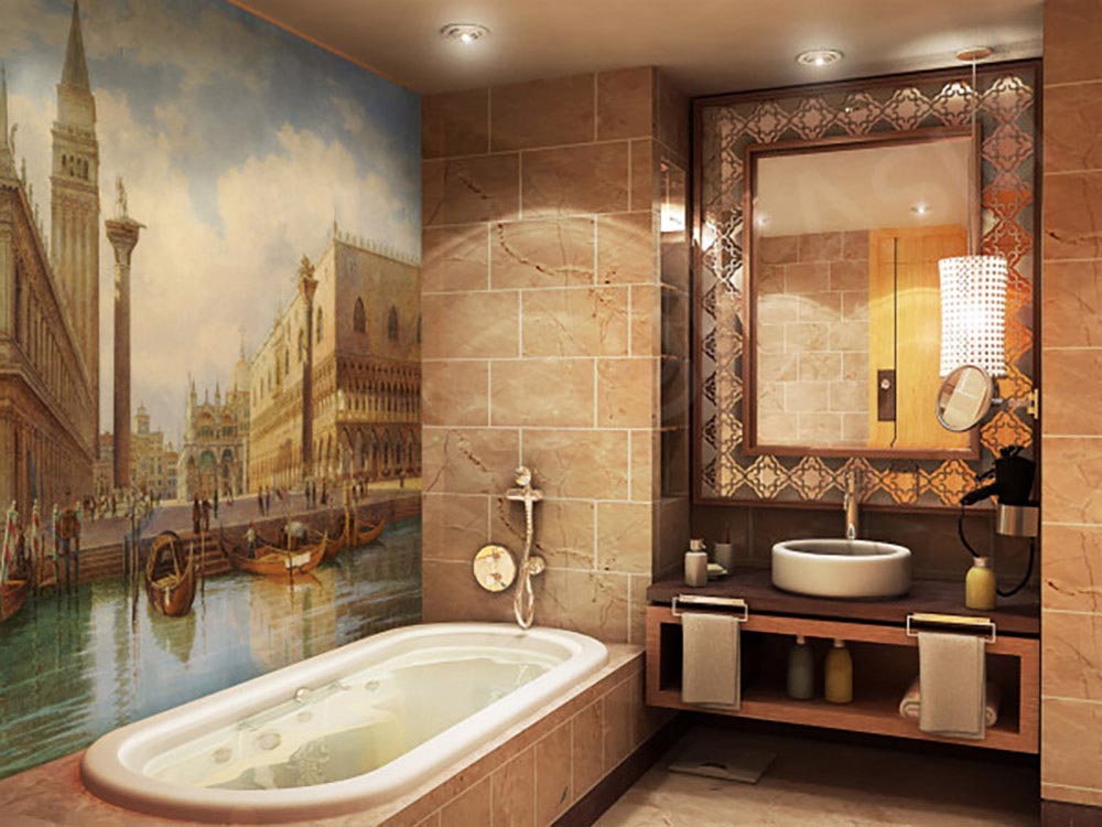 Фрески в интерьере ванной. Фрески в интерьере ванной. Фреска в ванной комнате. Фреска на стену в ванную комнату. Фреска в ванной.