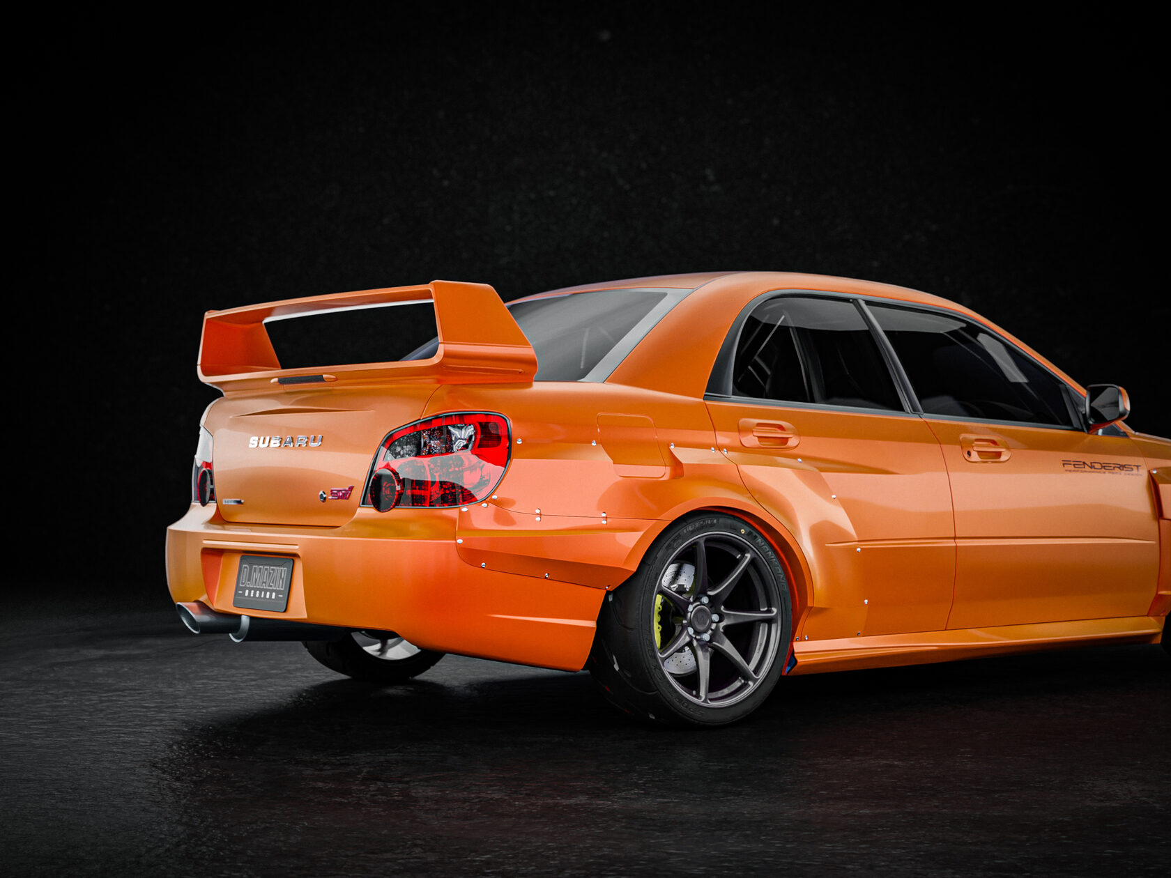 【新品】WRX STI GDB純正 リアフェンダーガーニッシュ