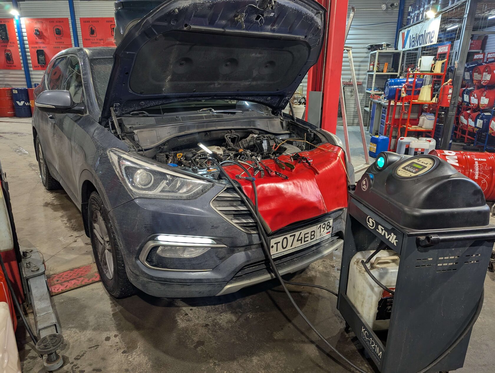 Проверка антифриза рефрактометром Hyundai Santa Fe DM