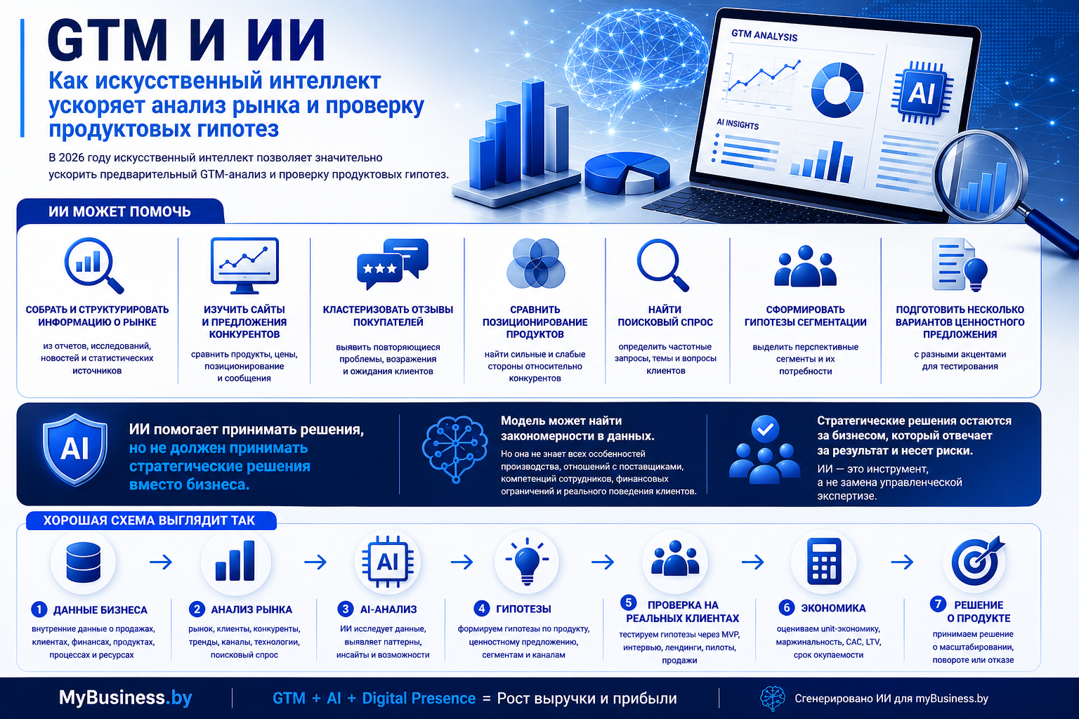 GTM и ИИ: как искусственный интеллект помогает анализировать рынок и проверять продуктовые гипотезы