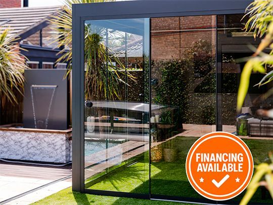 sliding glass pergola enclosure