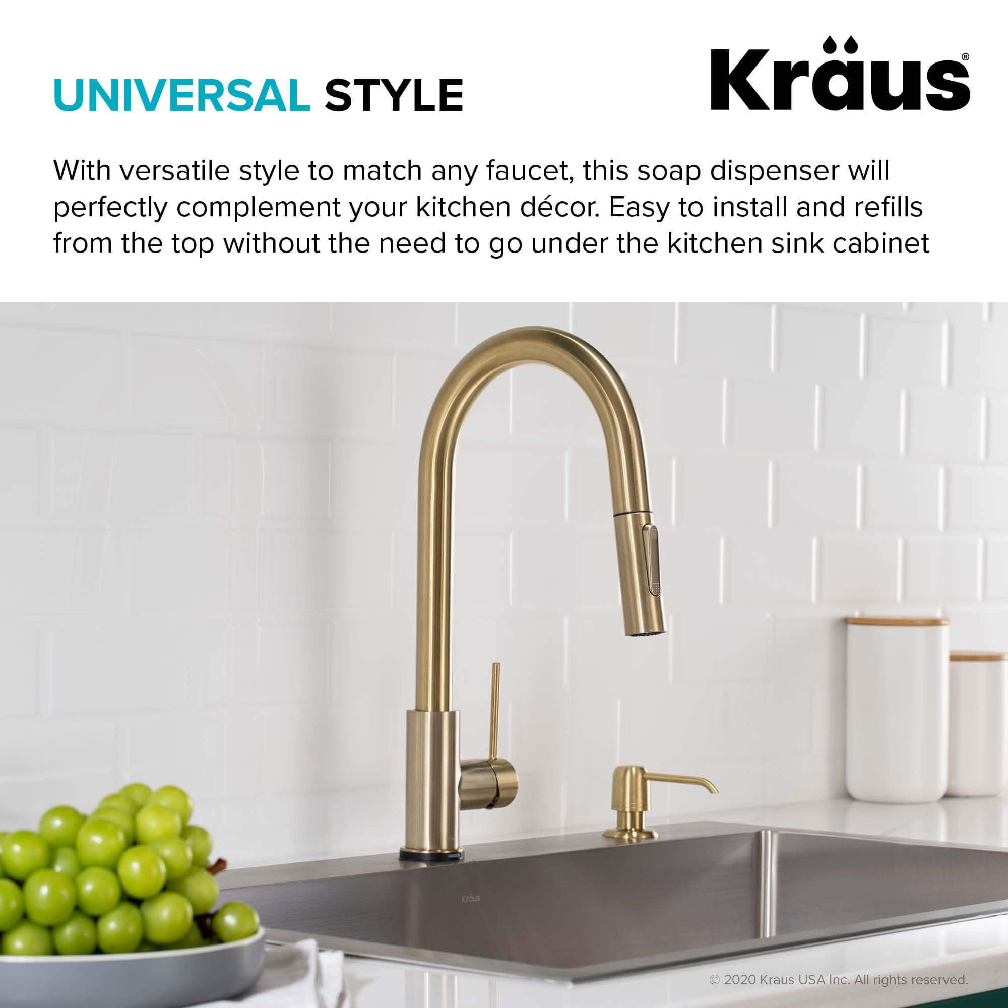 Дозатор жидкого моющего средства Kraus KSD-32BG - изображение 3