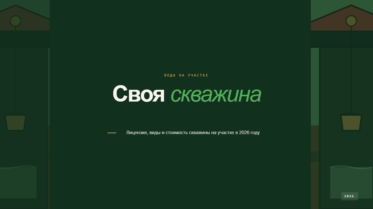 Скважина на воду на дачном участке, лицензирование недр