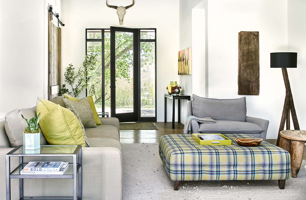 Интерьер гостиной клетка