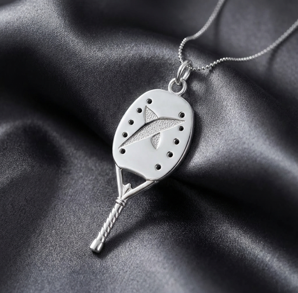 серебряная подвеска ракетка дроп шот Пляжный теннис