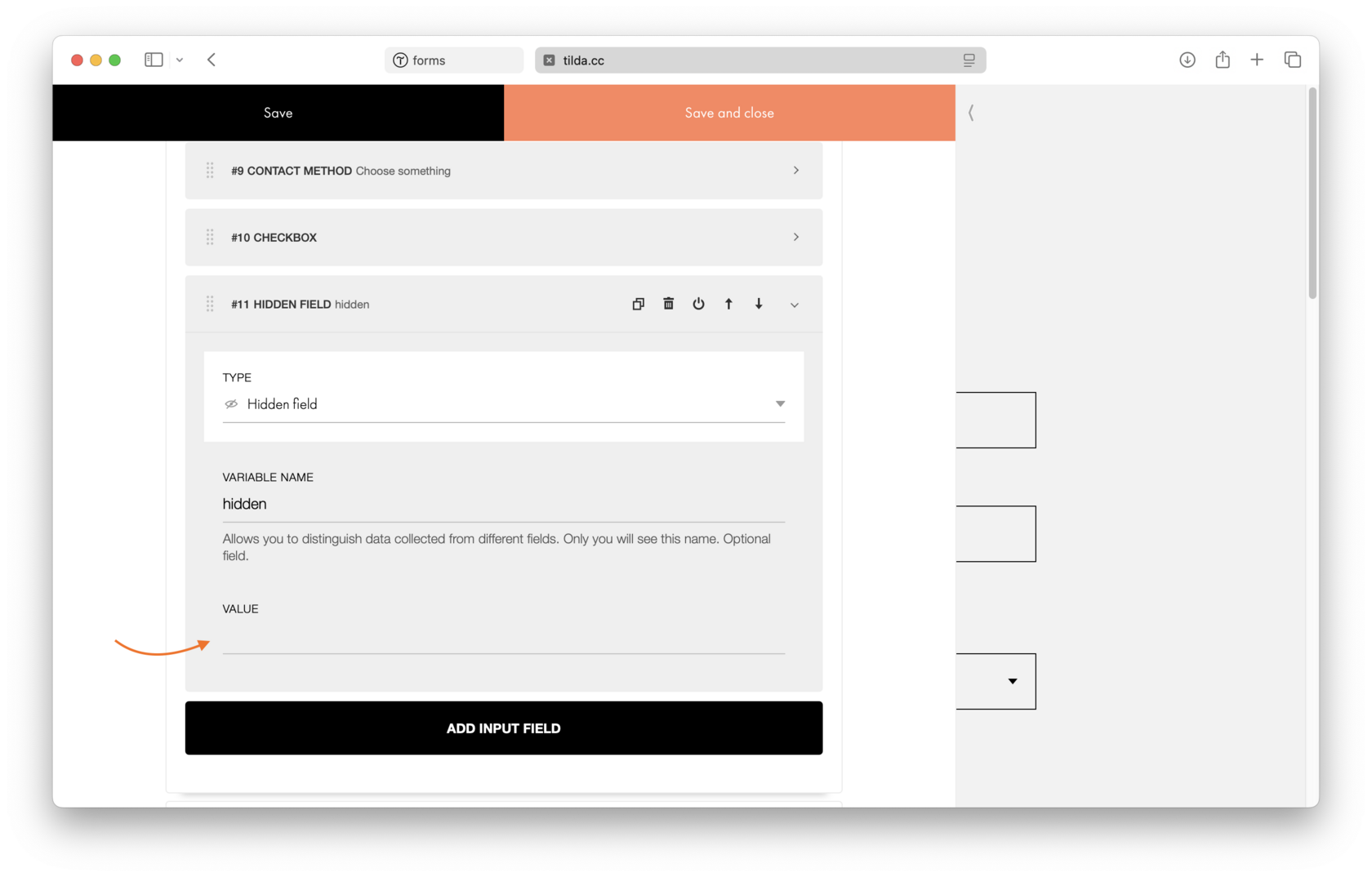 Specific features of pre-populating form fields using a page URL