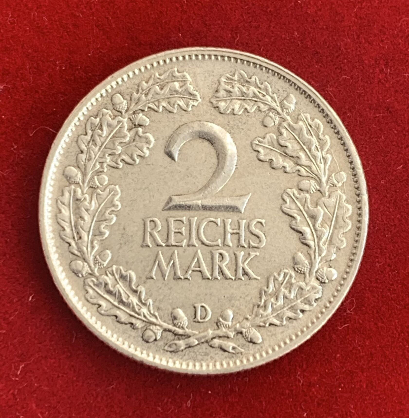 2 марки 1925 рік Веймарська Республіка