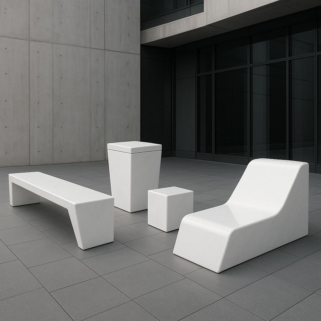 уличная мебель в стиле хай-тек