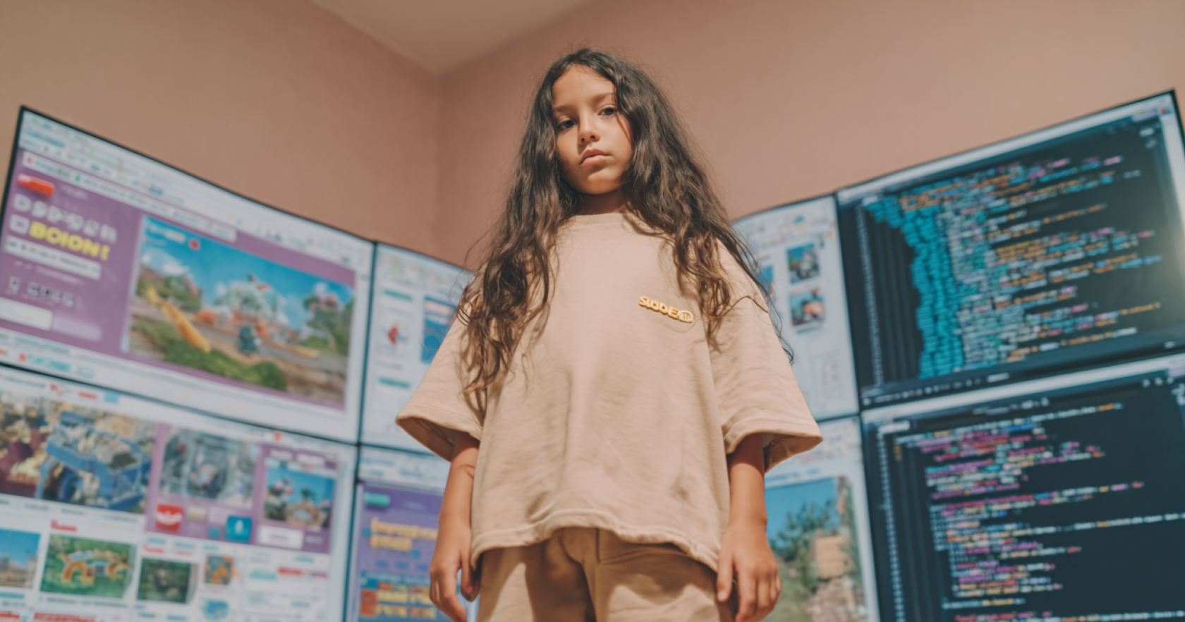 Niño diseña su propio juego en Roblox Studio y aprende programación con entusiasmo.