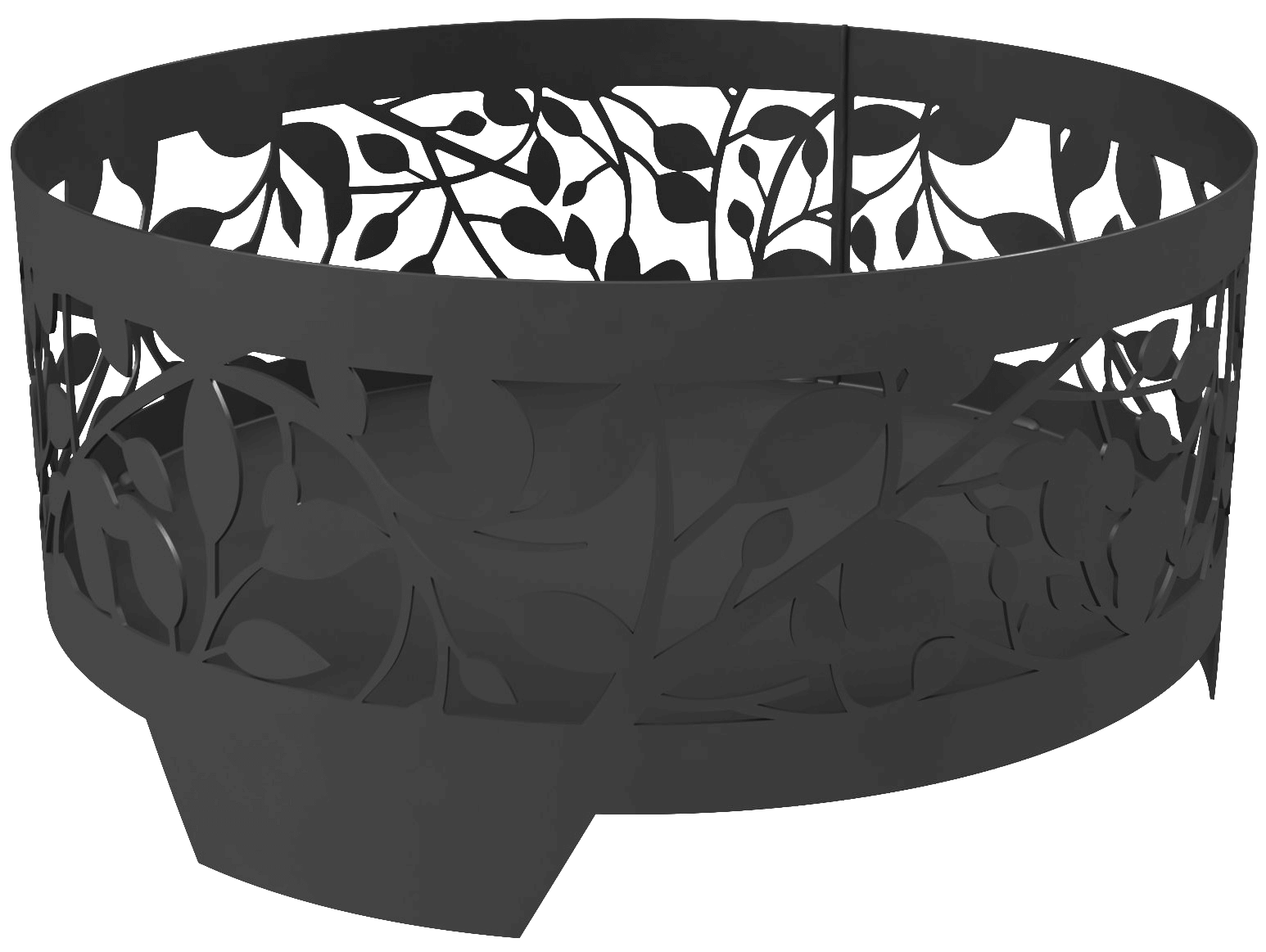 Костровая чаша Листики 65 см с узором