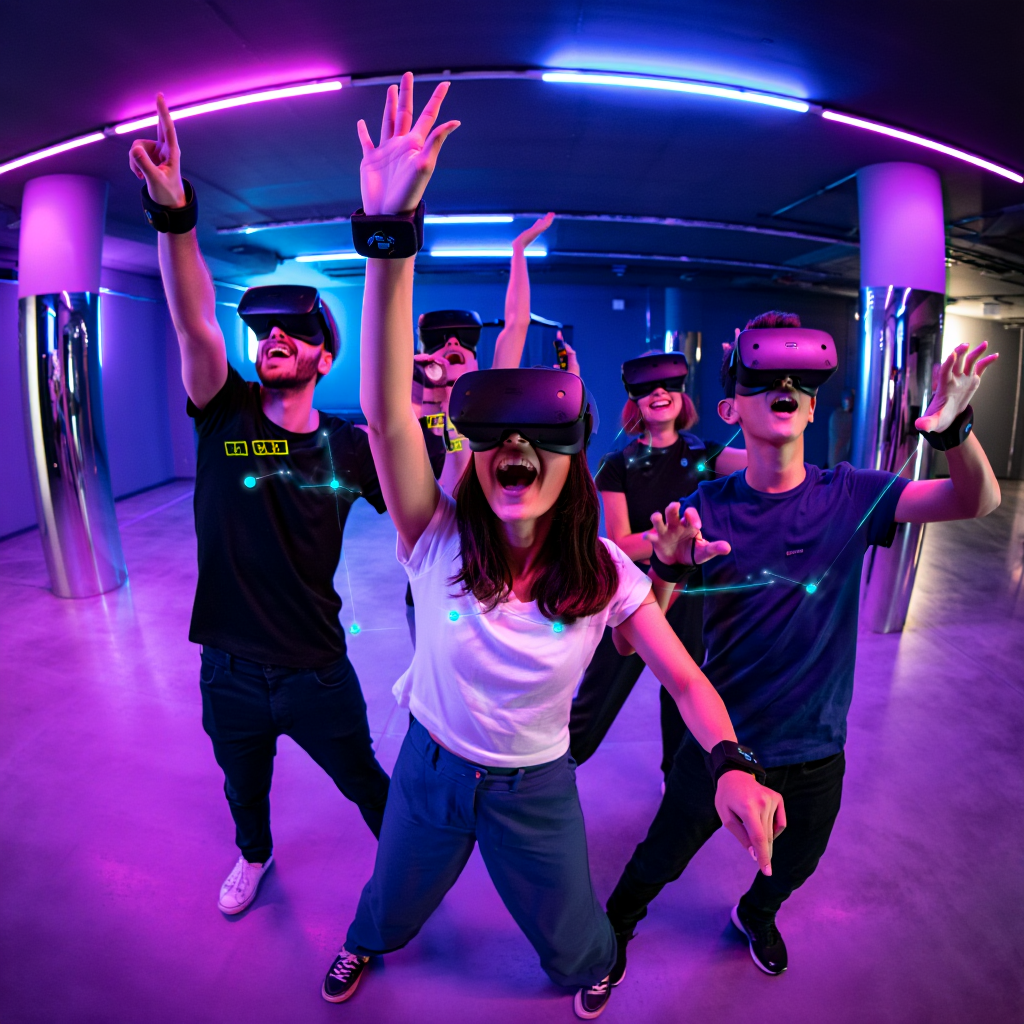 VR клуб WE ARE VR - современный зал с беспроводным оборудованием виртуальной реальности в Москве