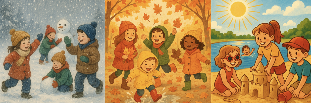 времена года и одежда - для рассуждений