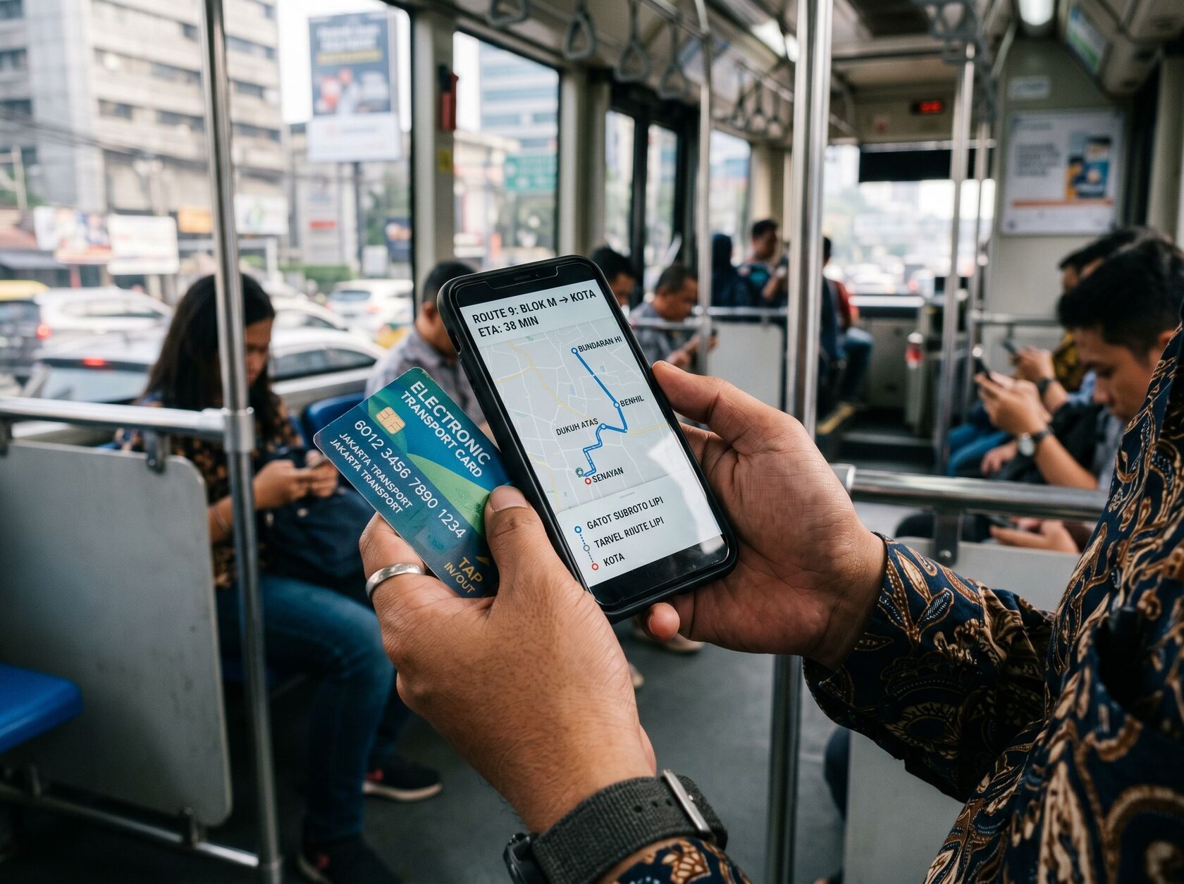 memilih rute transportasi harian lewat aplikasi peta