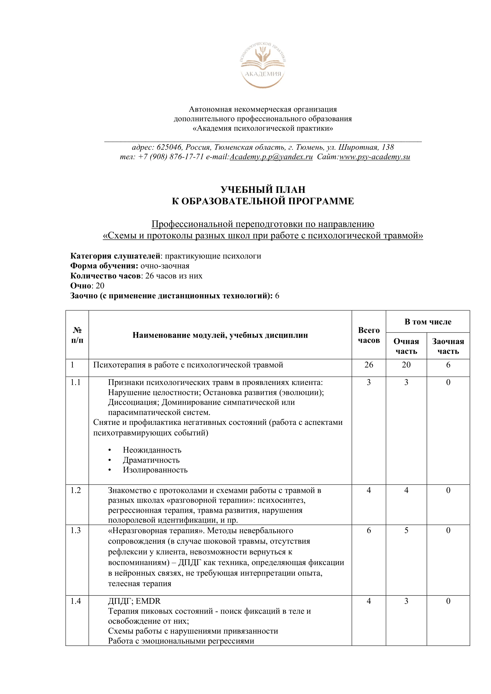 Образование - Академия психологической практики - psy-academy.su