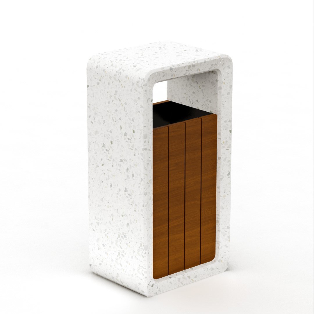 композитный мрамор лучше бетона и металла для уличных урн