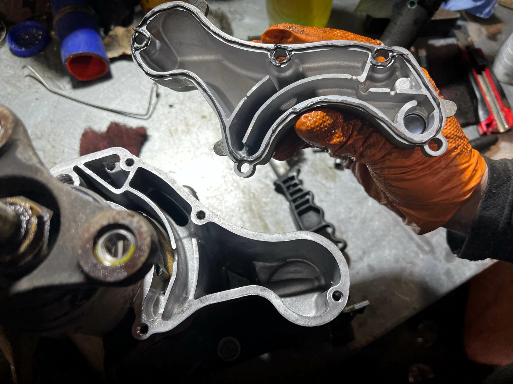 Сборка муфты на герметик