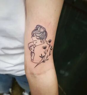 Татуировки с надписью мама (59 фото)