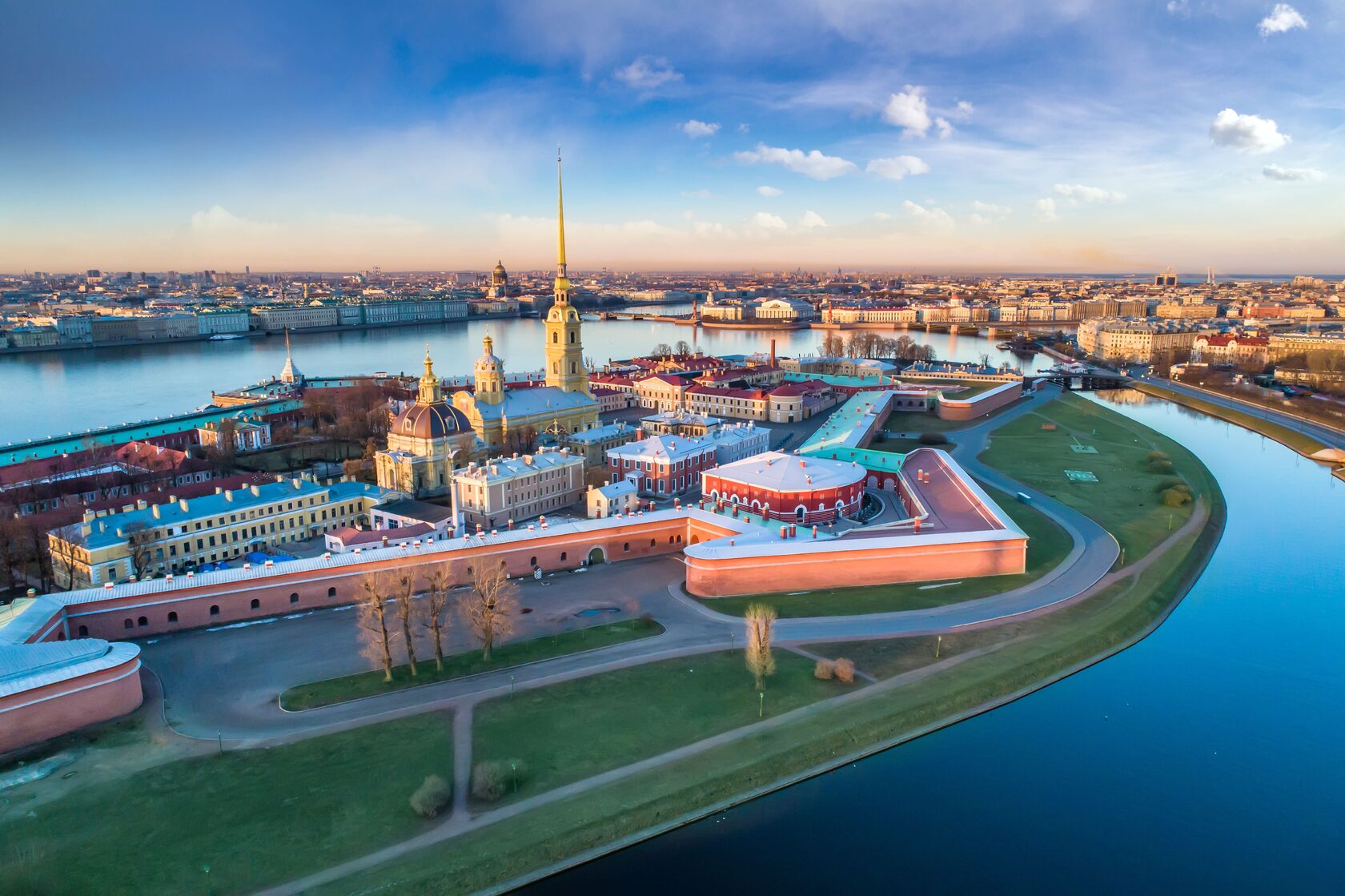 peter and paul fortress sky view in saint petersburg