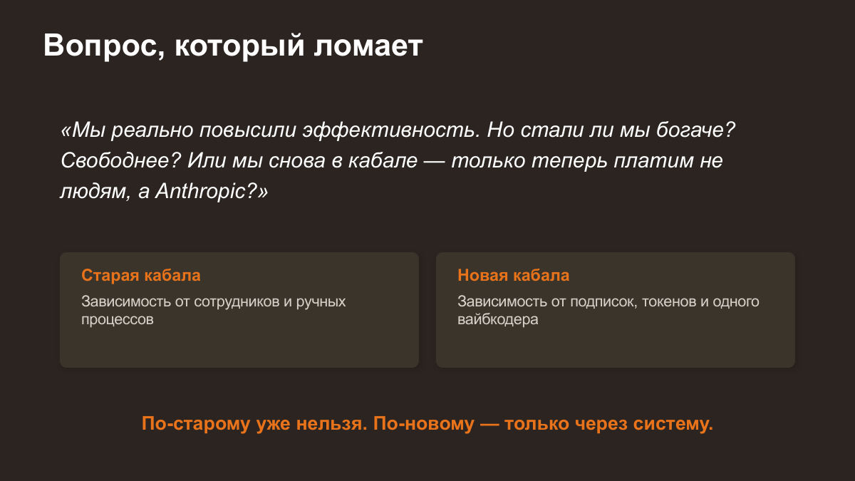 Вопрос, который ломает