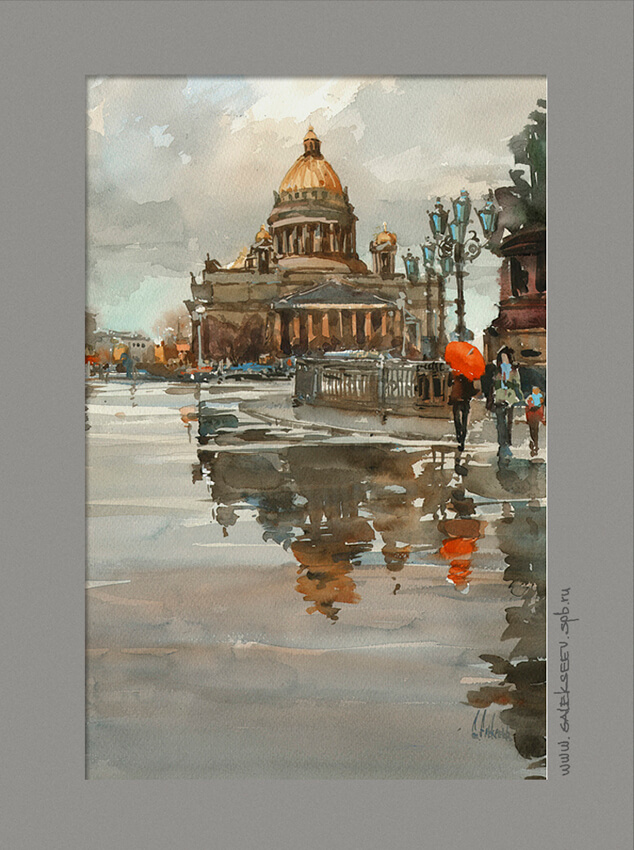 After the downpour. Views of the St. Isaac's Cathedral