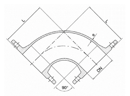Колено фланцевое УФ ЦИРВ
