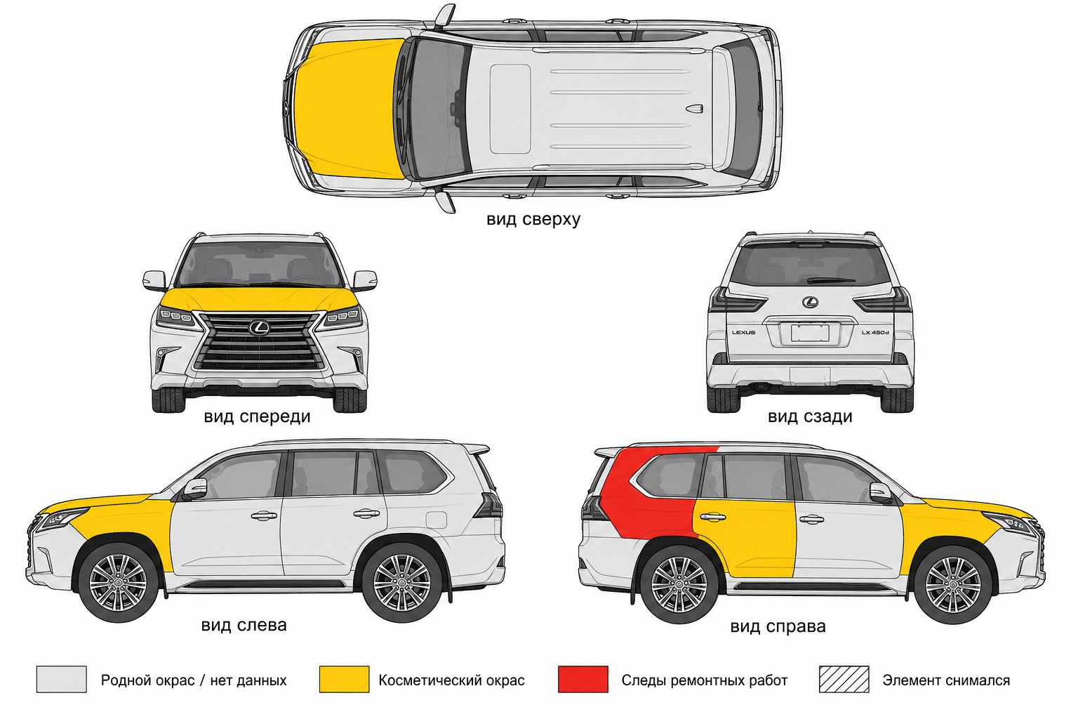 Карта ЛКП Lexus LX 450d