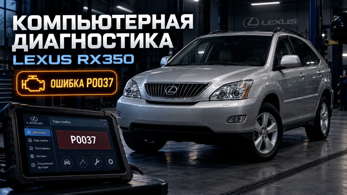 Lexus RX350 ошибка P0037 — Check Engine и Traction | Диагностика