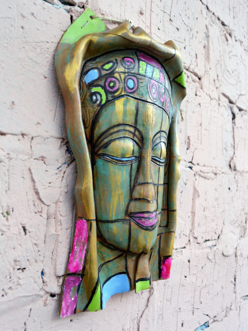 Маска из фактурной кожи настенная А.МузылевЪ &quot;Осколки Сатори&quot;