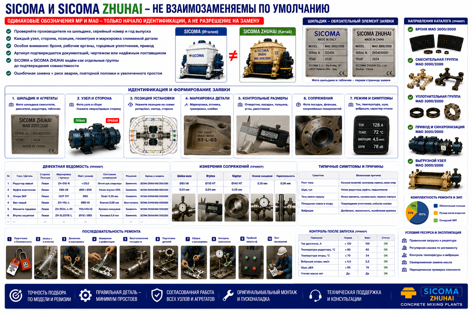 SICOMA и SICOMA ZHUHAI: как не перепутать запчасти при заказе