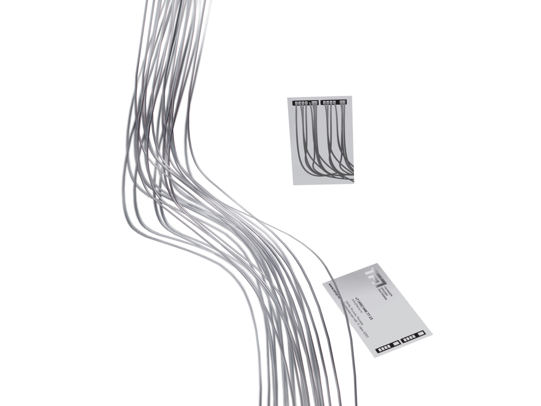 Дизайн визитки монохромный строгий